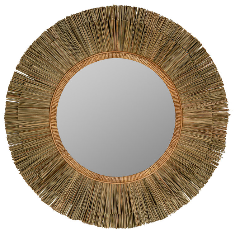 Cooper Classics Addison Round Seagrass Accent Mirror | Perigold
